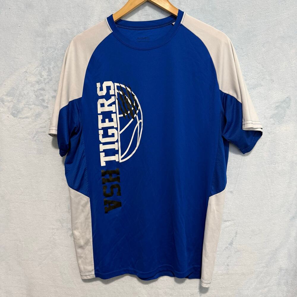 AUGUSTA SPORTSWEAR VSA Tigers Blue White Raglan T-Shirt Jersey Adult L